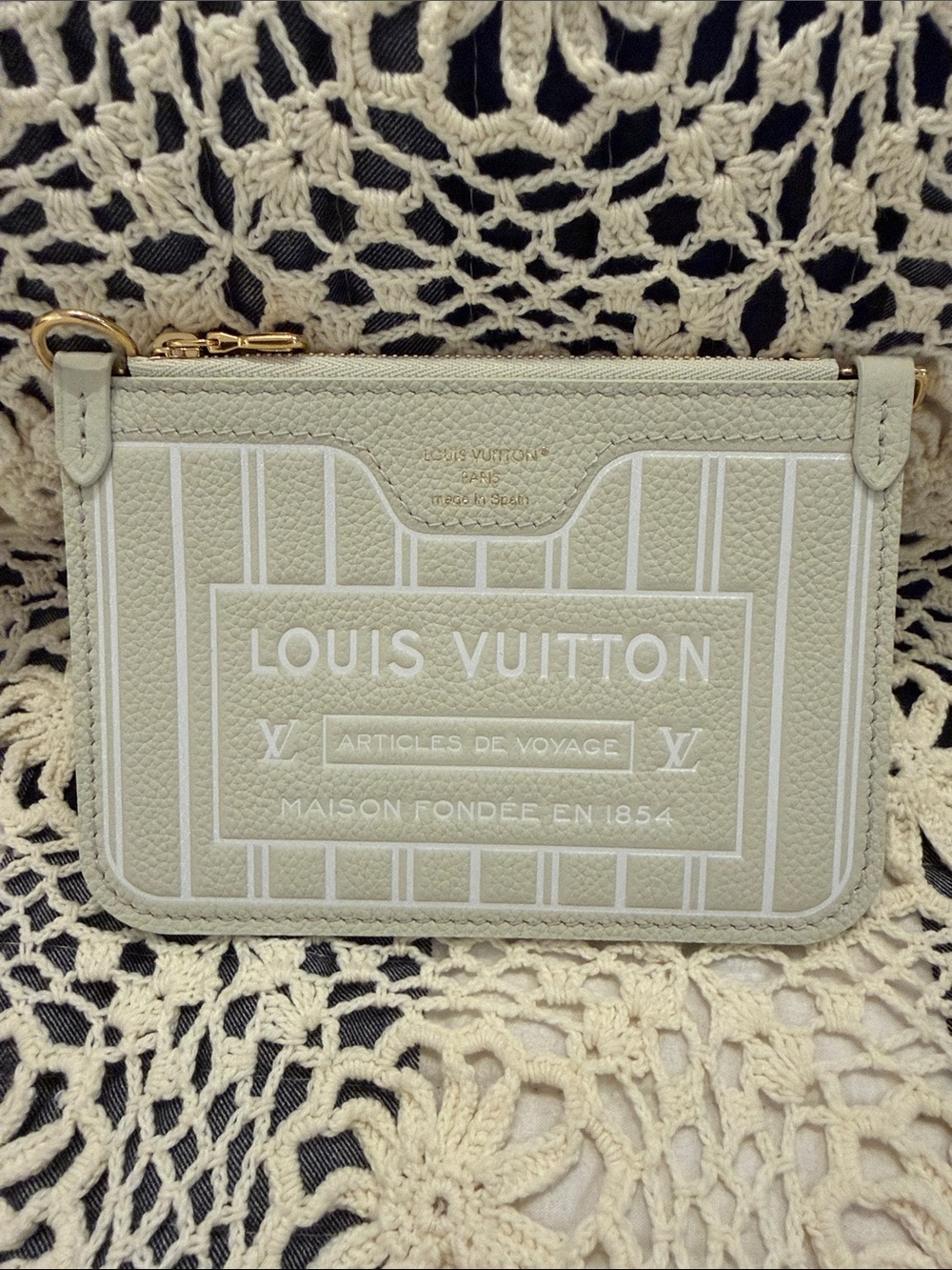 Louis Vuitton Neverfull Inside Out Sage With Monogram Interior Zip Card Pouch